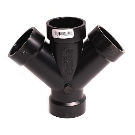 Thrifco Plumbing 1-1/2 Inch 45 Deg ABS Double Wye 6792170